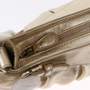 Salvatore Ferragamo Gancini Shoulder Bag Leather Gold Auth 153960-15