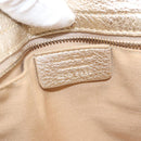 Salvatore Ferragamo Gancini Shoulder Bag Leather Gold Auth 153960-16