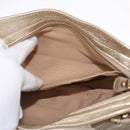 Salvatore Ferragamo Gancini Shoulder Bag Leather Gold Auth 153960-20