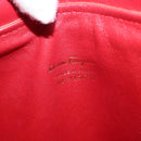 Salvatore Ferragamo Gancini Hand Bag Leather Orange Gold Auth 153961V-17