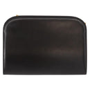 Salvatore Ferragamo Gancini Chain Hand Bag Leather Dark Brown Gold Auth 153963-2