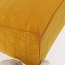 Christian Dior Lady Dior Canage Hand Bag Nylon Yellow Gold Auth 153964-10