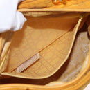 Christian Dior Lady Dior Canage Hand Bag Nylon Yellow Gold Auth 153964-21