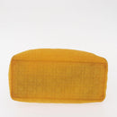 Christian Dior Lady Dior Canage Hand Bag Nylon Yellow Gold Auth 153964-9