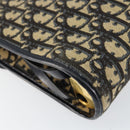 Christian Dior Trotter Canvas Shoulder Bag Navy Gold Auth 153965-13