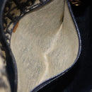 Christian Dior Trotter Canvas Shoulder Bag Navy Gold Auth 153965-21