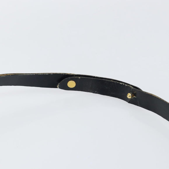 Christian Dior Trotter Canvas Shoulder Bag Navy Gold Auth 153965