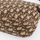 Christian Dior Trotter Canvas Shoulder Bag Brown Auth 153966V-16