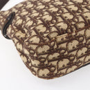 Christian Dior Trotter Canvas Shoulder Bag Brown Auth 153966V-17