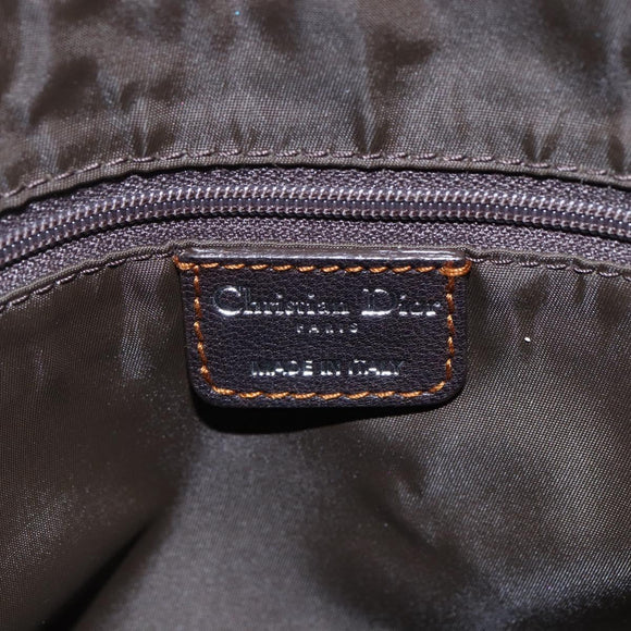 Christian Dior Trotter Canvas Shoulder Bag Brown Auth 153966V