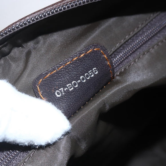 Christian Dior Trotter Canvas Shoulder Bag Brown Auth 153966V