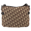 Christian Dior Trotter Canvas Shoulder Bag Brown Auth 153966V-2