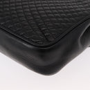 BALLY Chain Shoulder Bag Leather Black Gold Auth 153967-13