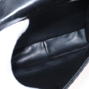 BALLY Chain Shoulder Bag Leather Black Gold Auth 153967-17