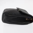 BALLY Chain Shoulder Bag Leather Black Gold Auth 153967-4