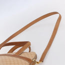 CELINE Macadam Canvas Hand Bag PVC 2way Beige Gold Auth 153970-15