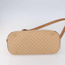 CELINE Macadam Canvas Hand Bag PVC 2way Beige Gold Auth 153970-5