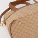 CELINE Macadam Canvas Hand Bag PVC 2way Beige Gold Auth 153970-17