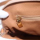 CELINE Macadam Canvas Hand Bag PVC 2way Beige Gold Auth 153970-21