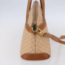CELINE Macadam Canvas Hand Bag PVC 2way Beige Gold Auth 153970-3