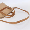 CELINE Macadam Canvas Hand Bag PVC 2way Beige Gold Auth 153970-8