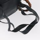 GUCCI Bamboo Backpack Leather Black Gold 003 58 0016 Auth 153971-9
