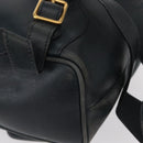 GUCCI Bamboo Backpack Leather Black Gold 003 58 0016 Auth 153971-10