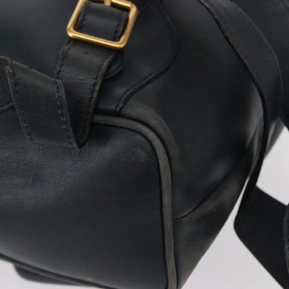 GUCCI Bamboo Backpack Leather Black Gold 003 58 0016 Auth 153971