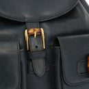 GUCCI Bamboo Backpack Leather Black Gold 003 58 0016 Auth 153971-19