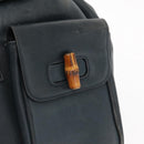 GUCCI Bamboo Backpack Leather Black Gold 003 58 0016 Auth 153971-21