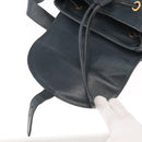 GUCCI Bamboo Backpack Leather Black Gold 003 58 0016 Auth 153971-22