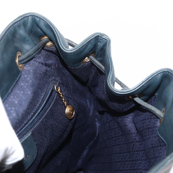 GUCCI Bamboo Backpack Leather Black Gold 003 58 0016 Auth 153971