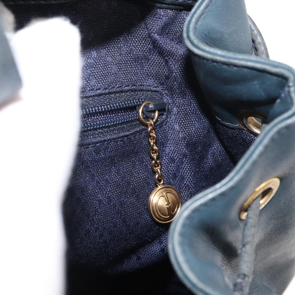 GUCCI Bamboo Backpack Leather Black Gold 003 58 0016 Auth 153971