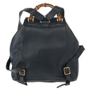 GUCCI Bamboo Backpack Leather Black Gold 003 58 0016 Auth 153971-2