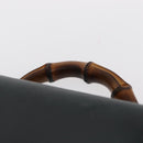 GUCCI Bamboo Backpack Leather Black Gold 003 58 0016 Auth 153971-14