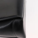 GUCCI Bamboo Hand Bag Leather 2way Black Gold Auth 153972-10