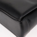 GUCCI Bamboo Hand Bag Leather 2way Black Gold Auth 153972-17