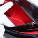 GUCCI Bamboo Hand Bag Leather 2way Black Gold Auth 153972-23