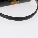 GUCCI Bamboo Hand Bag Leather 2way Black Gold Auth 153972-7
