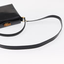 GUCCI Bamboo Hand Bag Leather 2way Black Gold Auth 153972-9