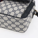 GUCCI GG Supreme Sherry Line Shoulder Bag PVC Navy Gold 904 02 063 Auth 153974-10