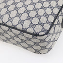 GUCCI GG Supreme Sherry Line Shoulder Bag PVC Navy Gold 904 02 063 Auth 153974-12