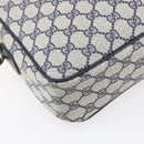 GUCCI GG Supreme Sherry Line Shoulder Bag PVC Navy Gold 904 02 063 Auth 153974-13