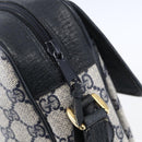 GUCCI GG Supreme Sherry Line Shoulder Bag PVC Navy Gold 904 02 063 Auth 153974-14