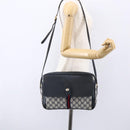 GUCCI GG Supreme Sherry Line Shoulder Bag PVC Navy Gold 904 02 063 Auth 153974-24
