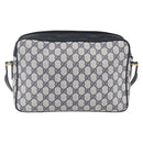 GUCCI GG Supreme Sherry Line Shoulder Bag PVC Navy Gold 904 02 063 Auth 153974-3