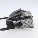 GUCCI GG Supreme Sherry Line Shoulder Bag PVC Navy Gold 904 02 063 Auth 153974-4