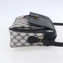 GUCCI GG Supreme Sherry Line Shoulder Bag PVC Navy Gold 904 02 063 Auth 153974-5