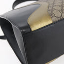 GUCCI GG Supreme Cat Head Hand Bag PVC 2way Beige Gold 476435 Auth 153975-18