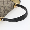GUCCI GG Supreme Cat Head Hand Bag PVC 2way Beige Gold 476435 Auth 153975-7